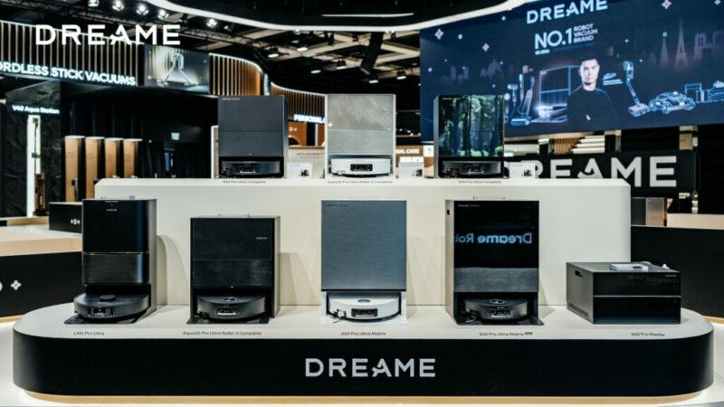Dreame показа на IFA 2026 роботи с 42 000 Pa, преодоляване на 10 см прагове, почистване с пара до 200°C и нови технологии за дома.