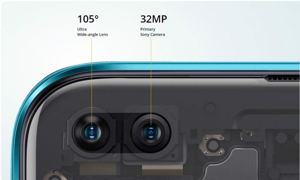 Realme X3 SuperZoom dual  selfie camera 32 MP 105 wide