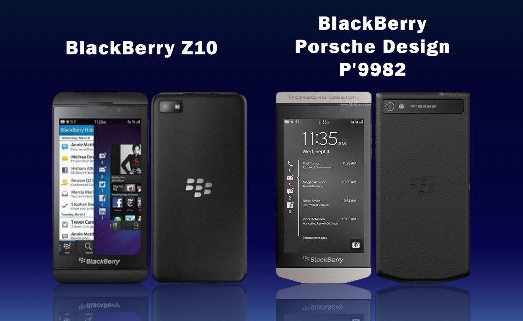 BlackBerry Porsche Design P9982 хардуерно е базиран на BlackBerry Z10 - като размер на екрана и дизайн, но е много по-красив, както се вижда на изображението по-долу и с по-интересна форма