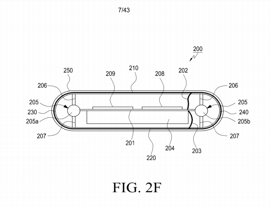Патент на Samsung за непълно безрамков слайдер телефон с прозрачен корпус и скрити камери, без портове и бутони.
