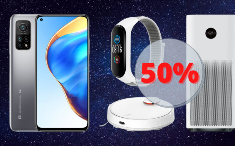 XIAOMI Mi 10T и Mi 10T Pro с ваучер за 50% отстъпка от цената на избрани модели прахосмукачка-робот и пречиствател за въздух