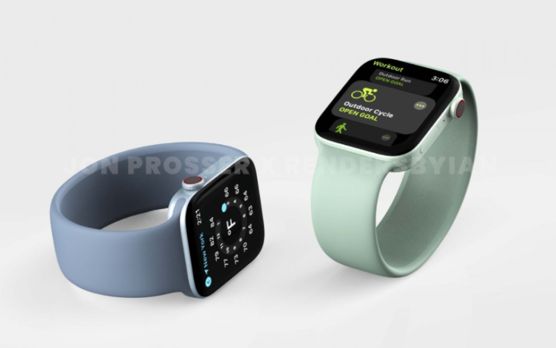 Apple Watch Series 7 с нов дизайн и цветове (ментово)