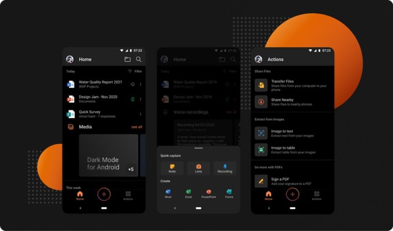 Microsoft Office за Android получава тъмен режим