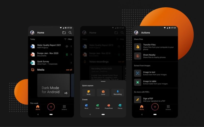 Microsoft Office за Android получава тъмен режим