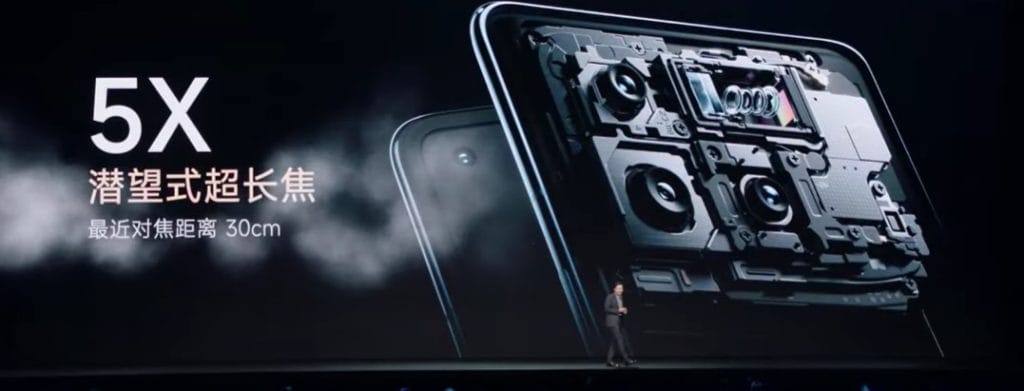 Ултрателефотообективът Leica с диаметър 115 мм и перископна структура за 5 x zoom.