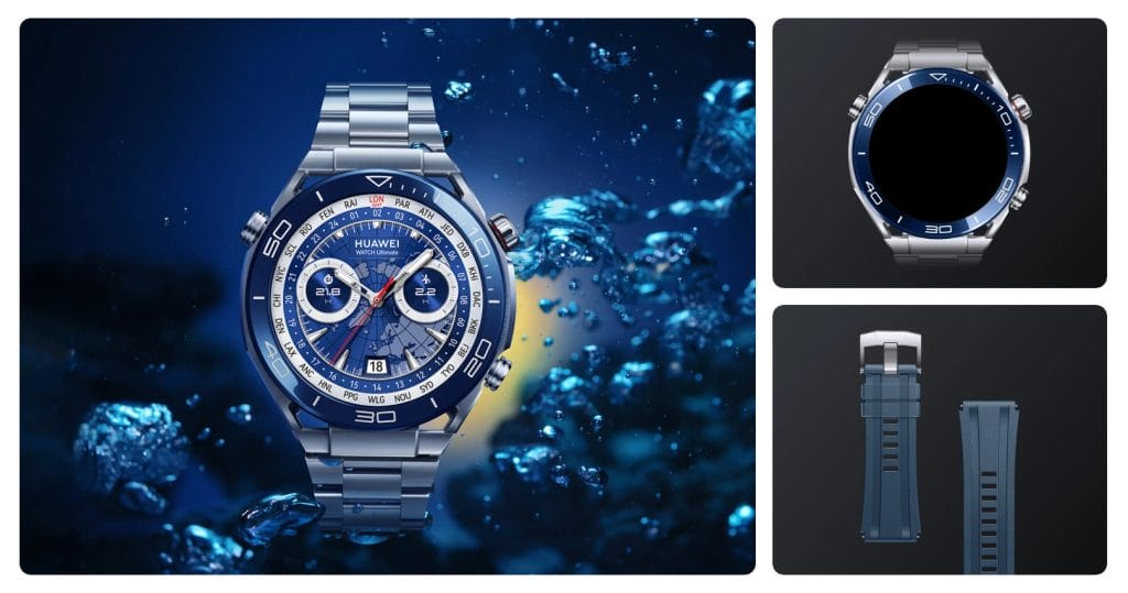 HUAWEI WATCH Ultimate в синьо с титаниева верижка
