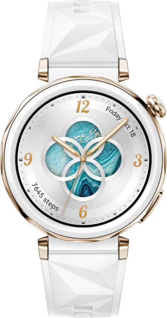 HUAWEI WATCH GT 5 Pro - Sports Edition - нанокристален керамичен корпус и текстурирана снежнобяла флуороеластомерна каишка 