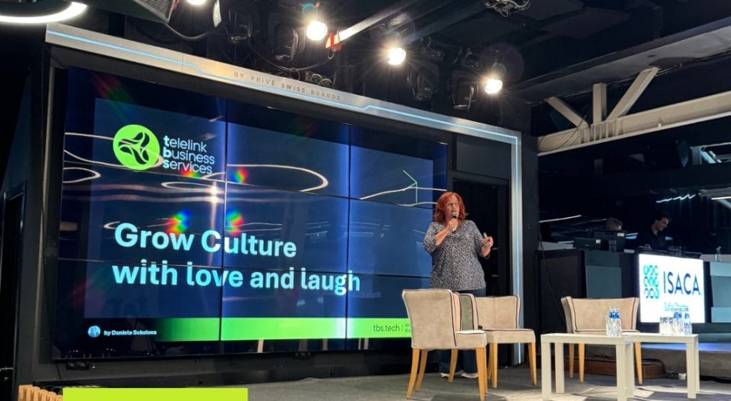 Даниела Соколова презентира на SheLeadsTech Sofia 2024