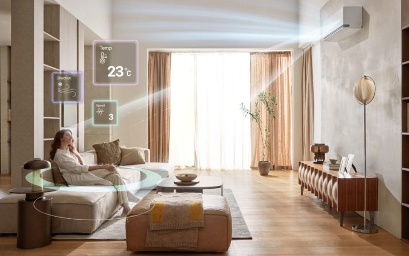 LG представя DUALCOOL AI Air – най-новия климатик с изкуствен интелект, който осигурява оптимален комфорт, енергийна ефективност и грижа за въздуха. Сензорът за разпознаване на хора и AI DUAL Inverter™ адаптират въздушния поток според твоите предпочитания. Открий следващото ниво на интелигентно охлаждане и отопление!