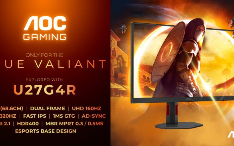 AOC представи Dual-Frame монитора U27G4R и нови модели от серията G4 – перфектен баланс между визуално качество и състезателна скорост за всеки геймър.