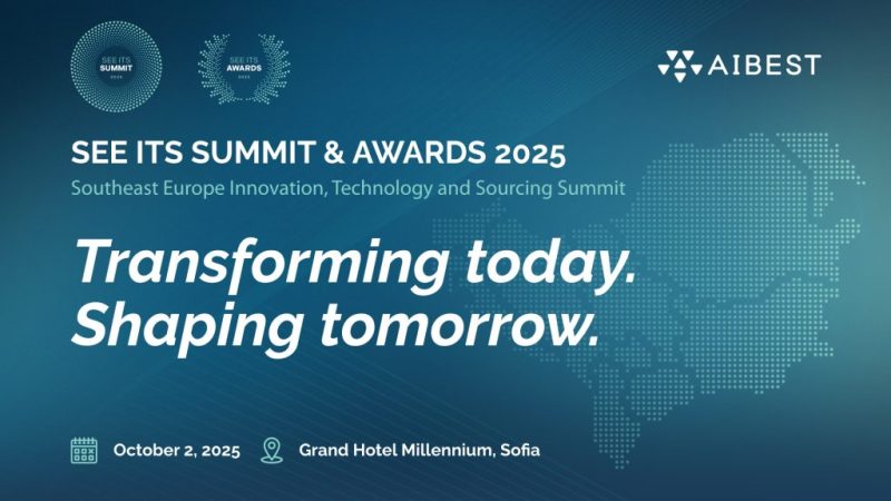Регистрацията за SEE ITS Summit 2025 е отворена! Събитието ще събере визионери от Югоизточна Европа на 2 октомври в София под мотото "Transforming today. Shaping tomorrow".