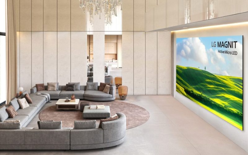 LG представя MAGNIT Active Micro LED – 136-инчов премиум дисплей с Active Matrix, Dolby Vision, 4K резолюция и 4.2-канален звук за истинско домашно кино.