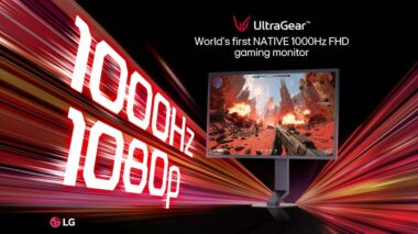 LG представи първия в света Full HD гейминг монитор с 1000Hz честота на опресняване и AI функции за състезателен гейминг.