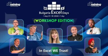 Bulgaria Excel Days 2026 се завръща с новия Workshop Edition – три дни практически мастъркласове по Excel, Power BI, AI и анализ на данни с Microsoft MVP експерти.