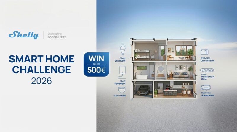 Shelly Smart Home Challenge 2026 отличи девет проекта за интелигентен дом, които демонстрират иновации в IoT, енергийното управление и домашната автоматизация.