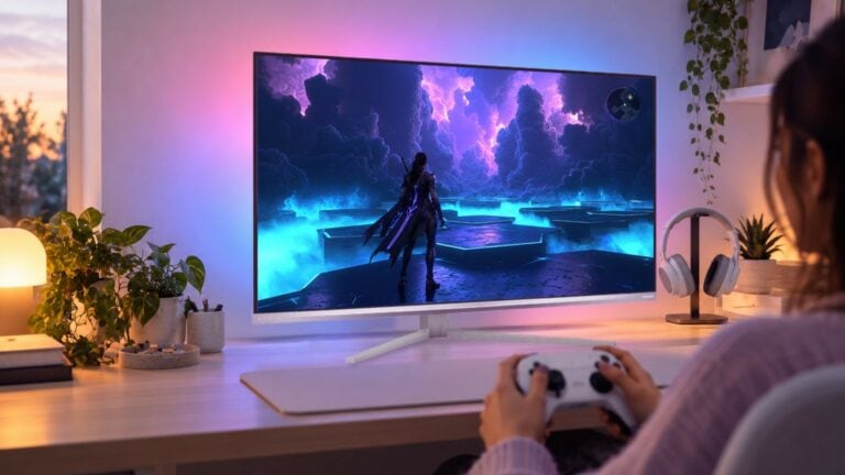 Philips Evnia предлага QD-OLED, Dual Mode с 4K или Full HD до 320 Hz и AI Ambiglow за геймъри, които използват конзола и PC.